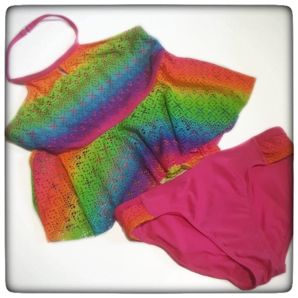 Girls 2 Piece Summer Bikini Bathing Suit- L 10/12